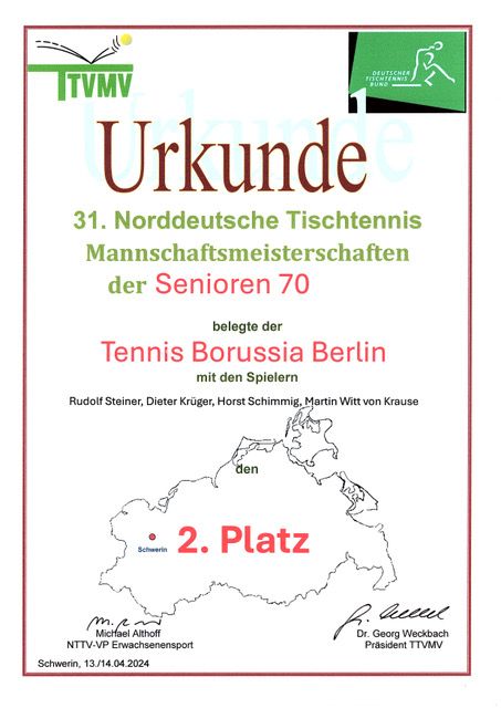 Silber bei den Norddeutschen Mannschaftsmeisterschaften 2024, Bild 1